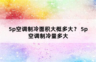 5p空调制冷面积大概多大？ 5p空调制冷量多大